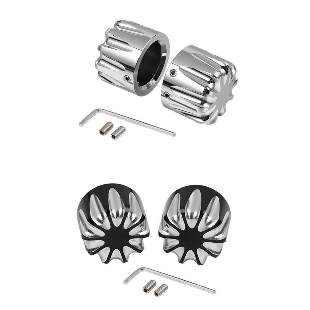 Motorcycle Front CNC Axle Nut Covers Cap Bolt For Harley Touring FLHT Softail Fatboy FLSTF FLSTC XL1200X Dyna Wide Glide Fat Bob