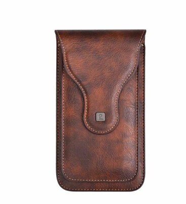 Universal- Leder Halfter Gürtel fallen praktisch Tasche Für iPhone 12 fallen Dual Tasche Männer Taille Tasche Geldbörse Für Alle sterben meisten praktisch Modelle: braun