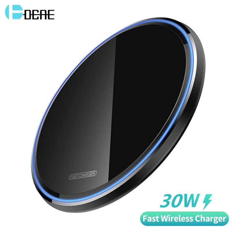 Quick 30W Qi Draadloze Oplader Voor Iphone 12 11 Pro Max X Xr Xs 8 Voor Samsung S21 S20 s10 Note 20 10 Inductie Snel Opladen Pad