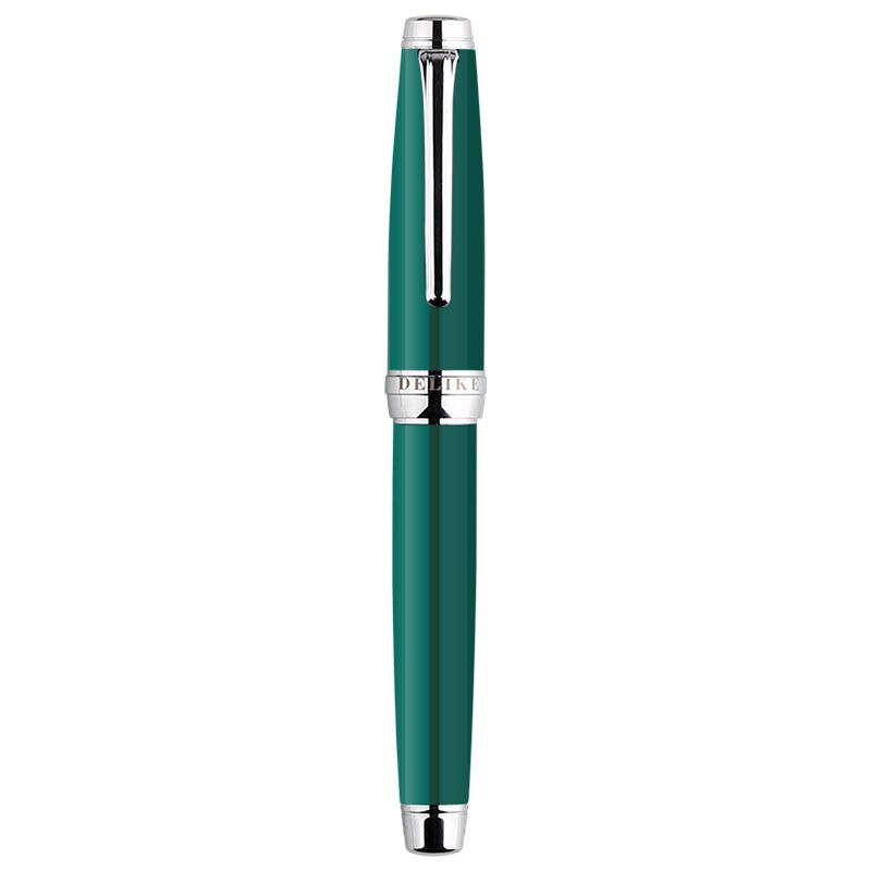 MoonMan-pluma estilográfica de Metal para estudiantes, suministros escolares de oficina, escritura, tinta suave, vitalidad juvenil, a la , DELIKE-3: Green / F 0.5mm Bend Nib