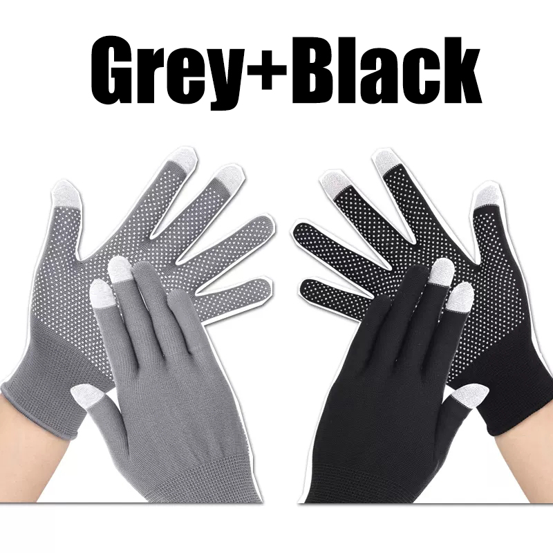 5 pares de guantes antideslizantes para montar al aire libre con pantalla táctil para hombres y mujeres guantes ligeros finos transpirables Anti-uv guantes para conducir: Rojo