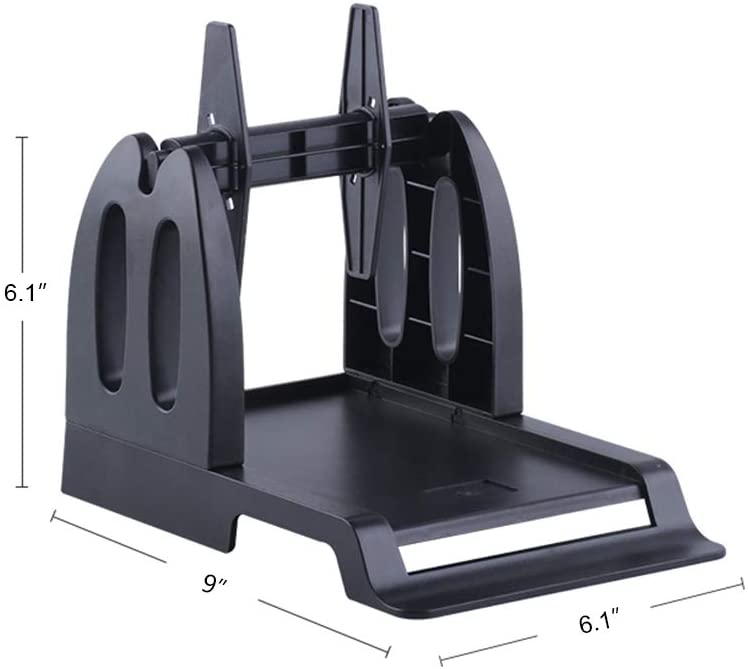 Externe Roll Label Houder Voor Desktop Barocde Label Printer Voor Argox Datamax Tsc Godex Zebra Printer (Zwart)