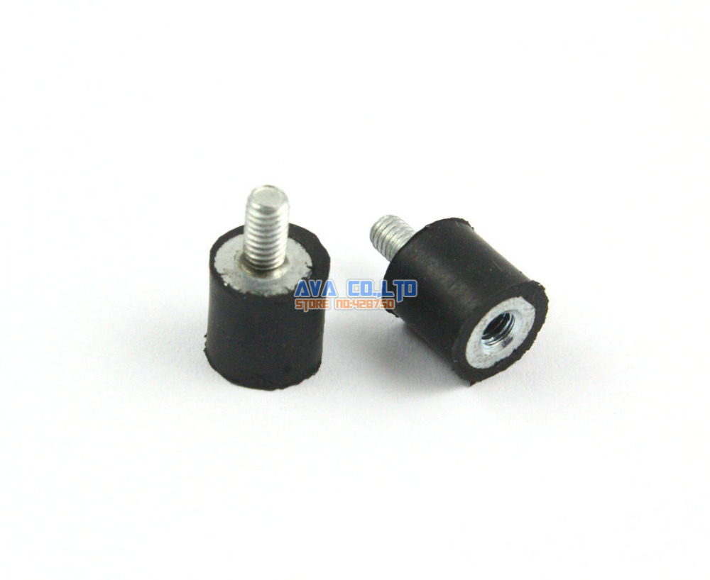 15 Pieces 8*8mm Body M3*6mm Male Female Rubber Anti Vibration Mount Bobbin Isolator
