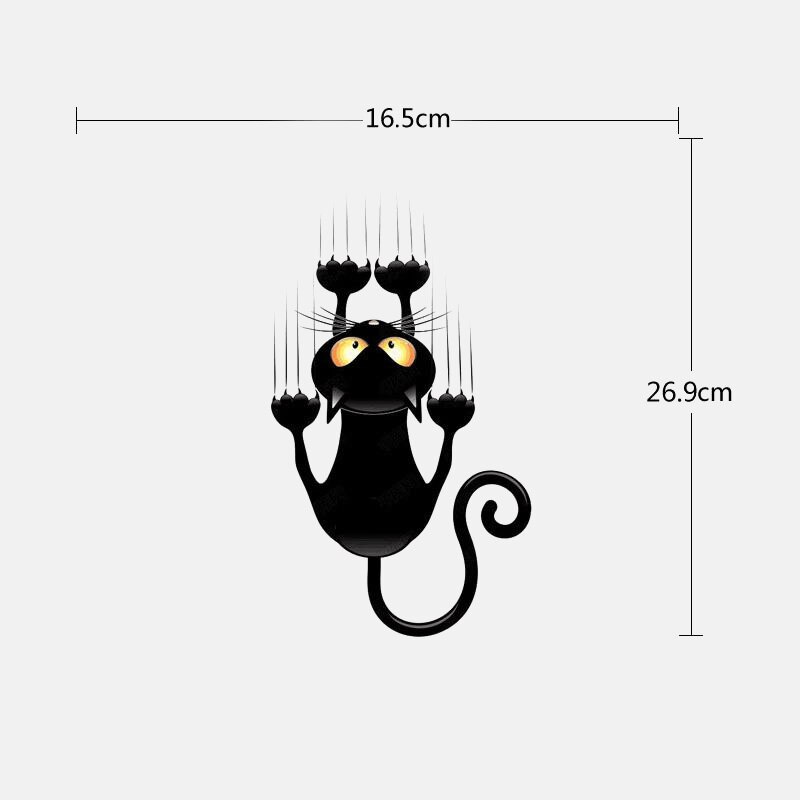 Adhesivo de gato para pared de varios gatitos bonitos viñetas de animales 3D vívido chico de bebé habitación decoraciones de baño Peel & Stick pegatina de inodoro: 7