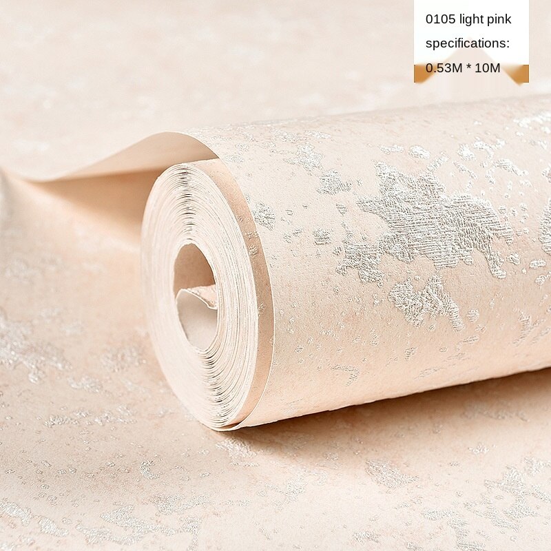 Light green wallpaper modern simple 3D diatom mud pure pigment light green non self adhesive Nordic style wallpaper: 0.53X10M3