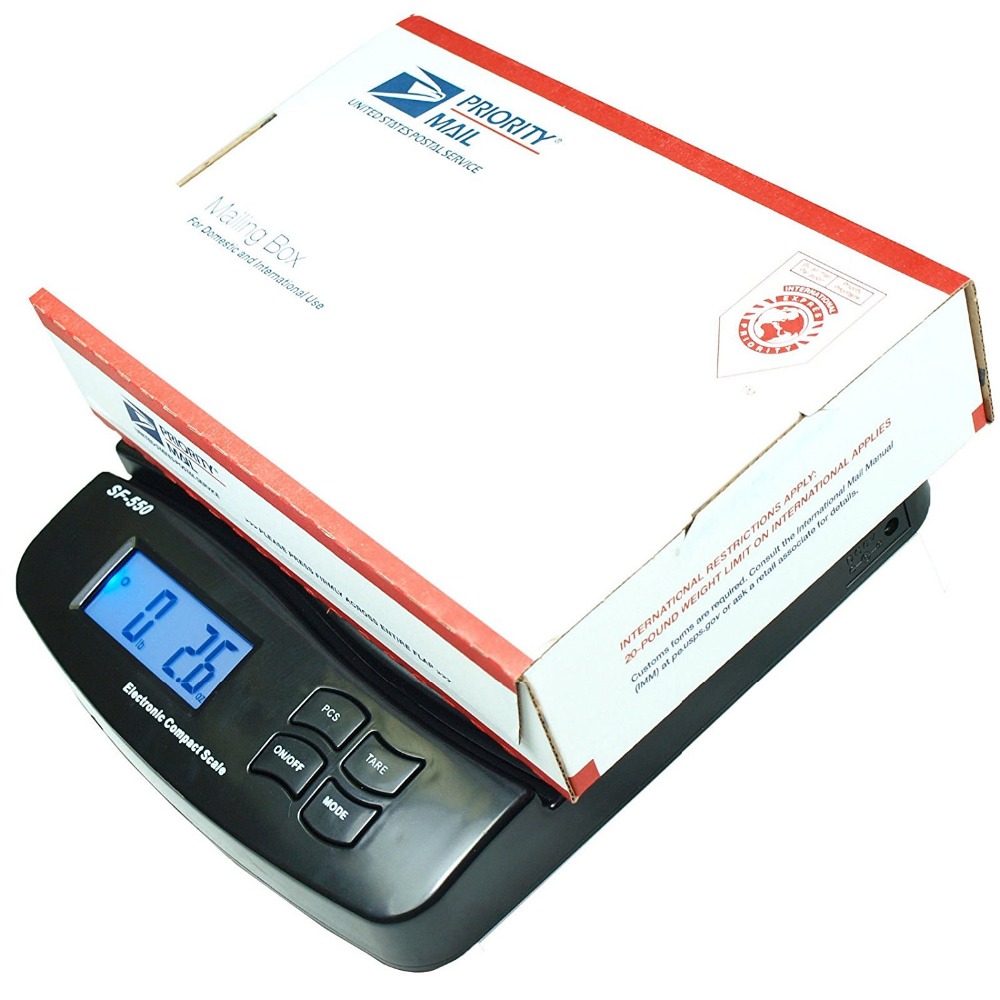 25kg/1g 55lb Digital Postal Scale Table Top Parcel Letter Postage Weigh Electronic Weighing Scales LCD Back-lit