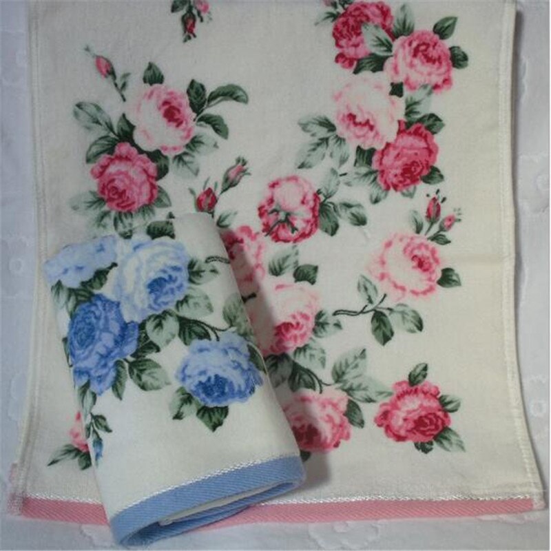 32*72 cm Gedrukt Bloem Katoenen Badstof Handdoeken, patroon Bloemen Gezicht Badkamer Handdoeken voor Volwassenen, Toallas Algodon