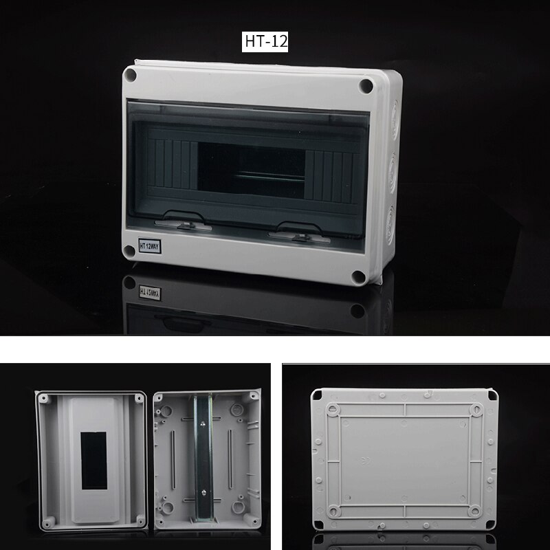 2/5/8/12/15/18/24Ways Electrical Distribution Box Outdoor Circuit Breaker MCB Power Plastic Junction Box Waterproof Project Case: HT-12