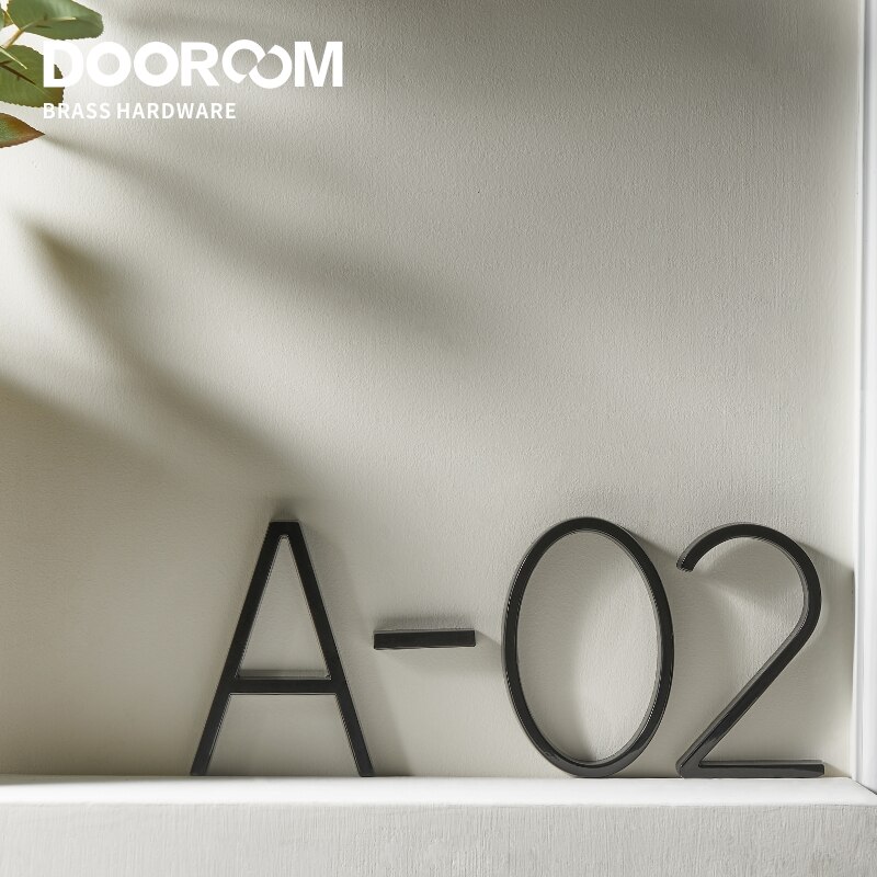 Dooroom – chiffres en alliage de Zinc 0-9 lettres A B C, noms de société, plaque de porte, numéro de maison, numéro de pièce, numéro de sol d'hôtel, panneau de Villa
