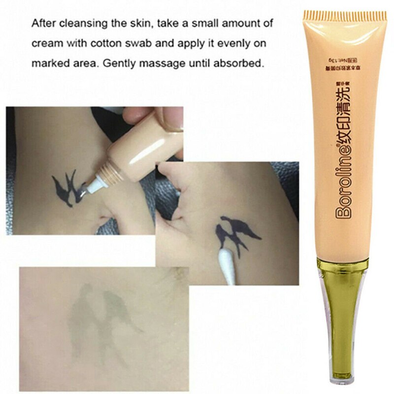 Creme permanente da remoção da tatuagem nenhuma necessidade para a remoção da dor força máxima acessórios da tatuagem da arte do corpo