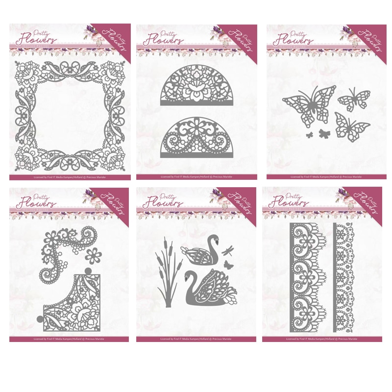 Series Retro Flower Lace Edge Border Corner Metal Cutting Die DIY Scrapbooking E