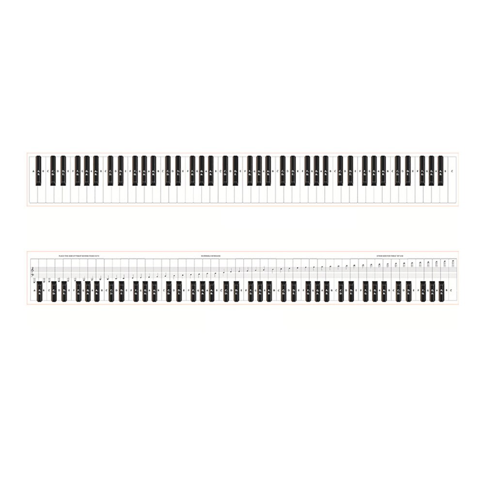 88 Key Beginner Piano Finger Practice Guide Teaching Aid Keyboard Notes Chart Coated Paper Clear Printing Piano Keyboard Chart