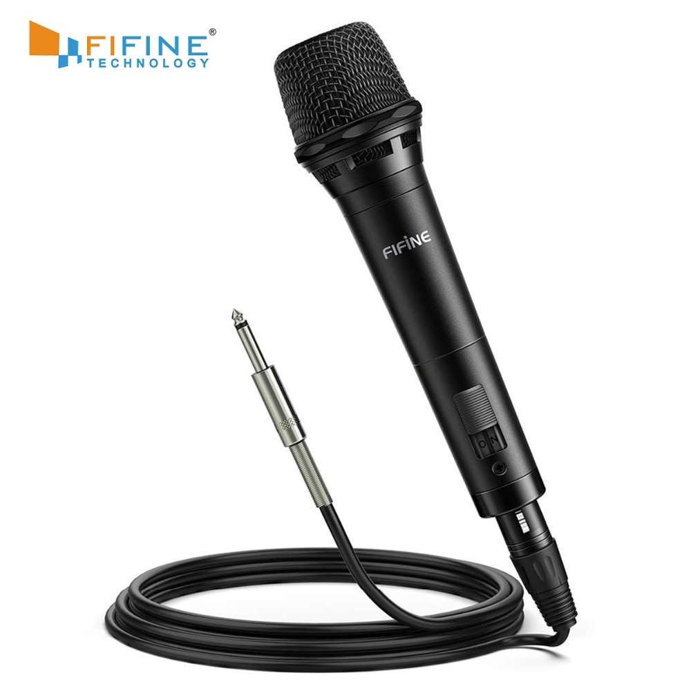 FIFINE Dynamic Vocal Microphone Cardioid Handheld Microphone with On/Off Switch for Karaoke, Live vocal, Speech etc. -K8