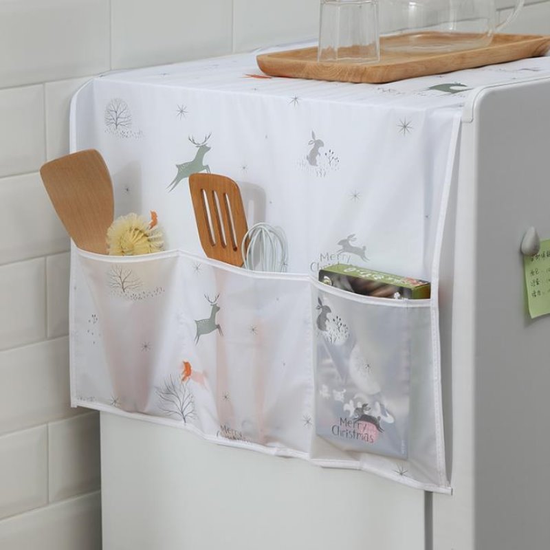 1PCS Refrigerator dust cover household appliances waterproof cover towel refrigerator hanging bag