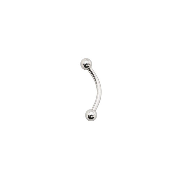 Brinco curvo de lábio e sobrancelha alisouy, 2 peças, aço inoxidável, piercing de mamilo, punk, unissex, piercing corporal, septo estéro: 2pc silver / 6 mm