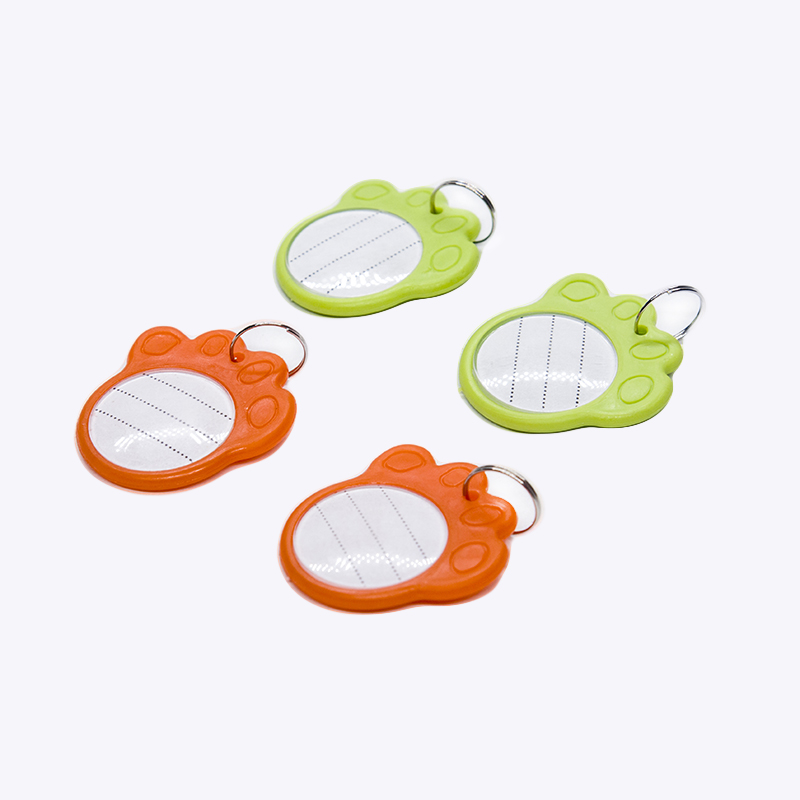 Collier pour chien 5 pièces/ensemble | Étiquette d'identification Anti-perte, carte d'identité en plastique Fluorescent en forme de patte, étiquettes nom de animal, collier pour chiot, accessoires pour chiens
