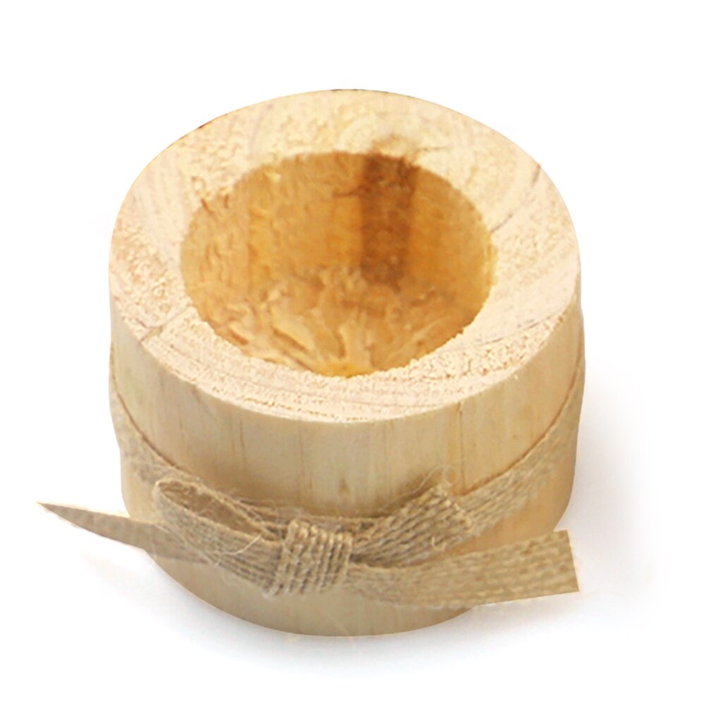 Pynt i tre potter blomsterpotter kontor skrivebord plantekasser blomster furu lysholder bonsai container hjemmedekorasjon: Medium