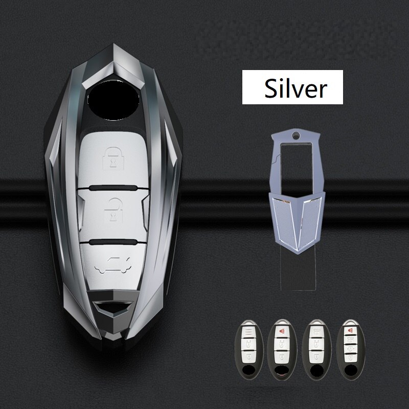 Metal bilfjernbetjening nøglecover til nissan qashqai  j10 j11 x- trail  t31 t32 kicks tiida pathfinder murano note juke