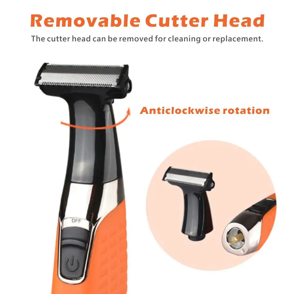 Kemei km -1910 vanntett elektrisk barbermaskin øyenbrynstrimmer usb oppladbar barberhøvel herre skjeggtrimmer barberingsmaskin