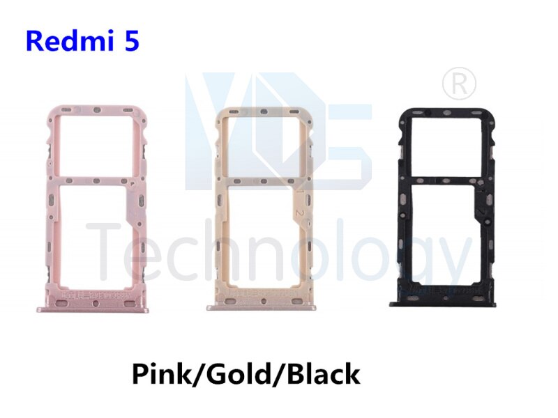 New SIM Vassoio di Carta Per Xiaomi Redmi 5 /5A /5 Plus Sim Card Slot di Presa Adattatore del Supporto di Ricambio parte