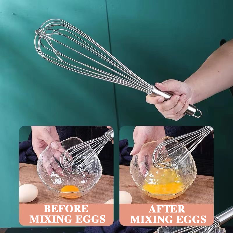 Edelstahl Manuelle Schneebesen Ei Stock Rührgerät Schneebesen Creme Ei Backen Ei Mischen Artefakt Haushalt Backen Werkzeuge