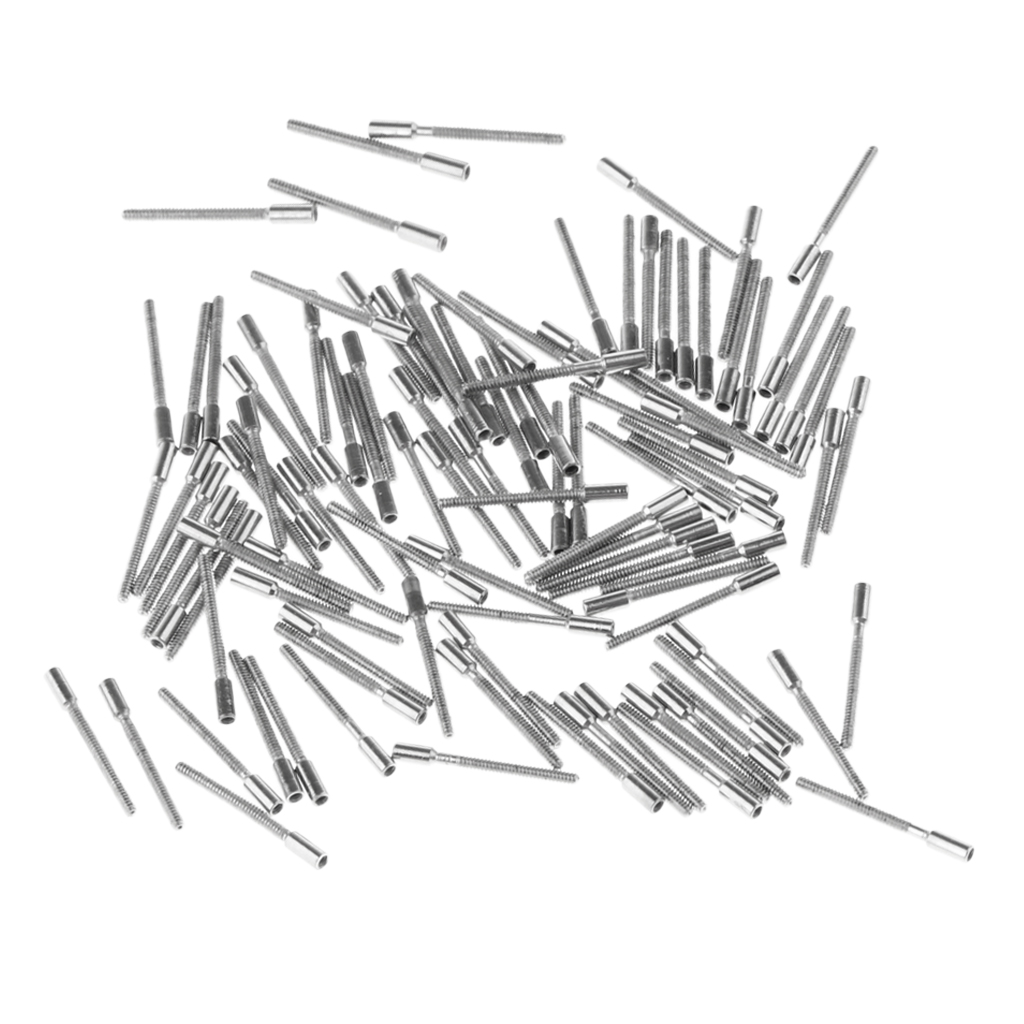 100 Stuks Horloge Gereedschap Opening Horloge Repair Tool Terug Opener 8mm Tap Threads Stem Extension Extenders voor Horloge Reparaties gebroken Stengels