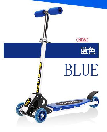 Scooter per bambini Bulex con 4 ruote Flash PU piega per bambini auto scivolosa spedizione Skuter Trottinette per bambini: Blu