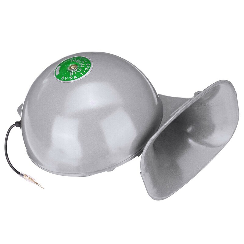 AU05 -Universal Grey Loud Raging Sound 125Db 12V Electric Snail Air Horn Car Motorcycle Boat