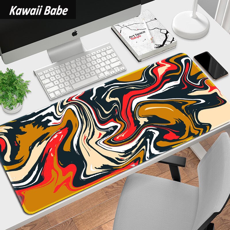 Abstract Fluid Pattern Laptop Mouse Mat Desk Pad Mouse Pad LARGE XLCreative Writing Desk Mat Deskpad Home Decor for Keyboard