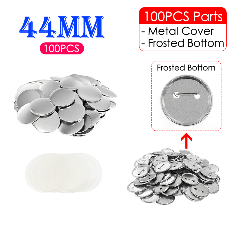 100Set leere Abzeichen Pin Button Maker Herstellung von Teilen liefert 25mm 32mm 37mm 44mm 58mm DIY Button Herstellung für Punch Press Maschine: Burgunderrot