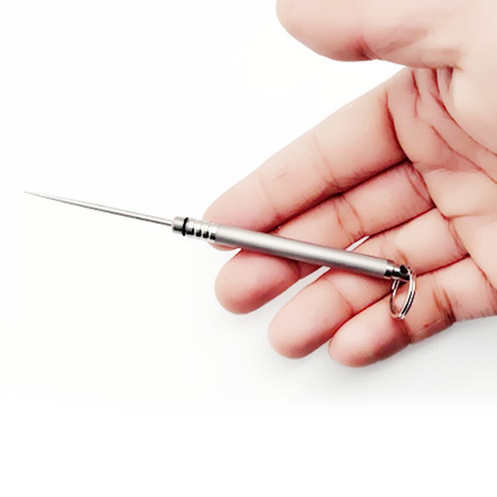 4 stuks outdoor recycling titanium legering tandenstokers reis tandenstoker opslag met draagbare buis tandenstoker houder