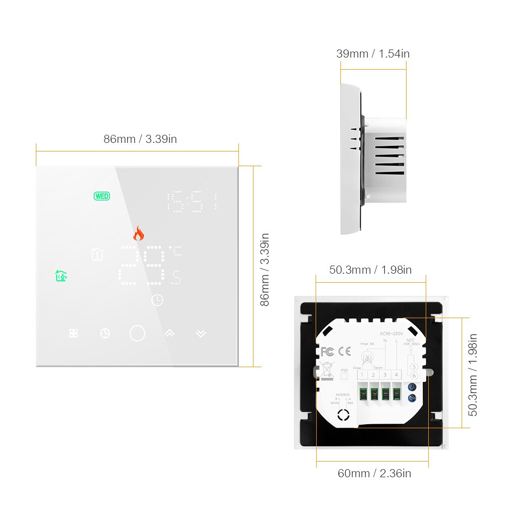 WiFi Thermostat Programmable Thermostat Voice APP Control Water Heating Temperature Controller For Echo Google Home Tmall Genie