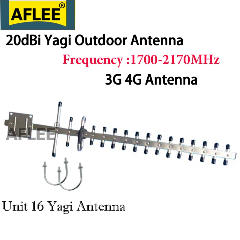 Antena Yagi externa para exteriores, antena 3g 4g LTE 20dBi Gain 2100 3g Yagi 4g 3g 2100 1800