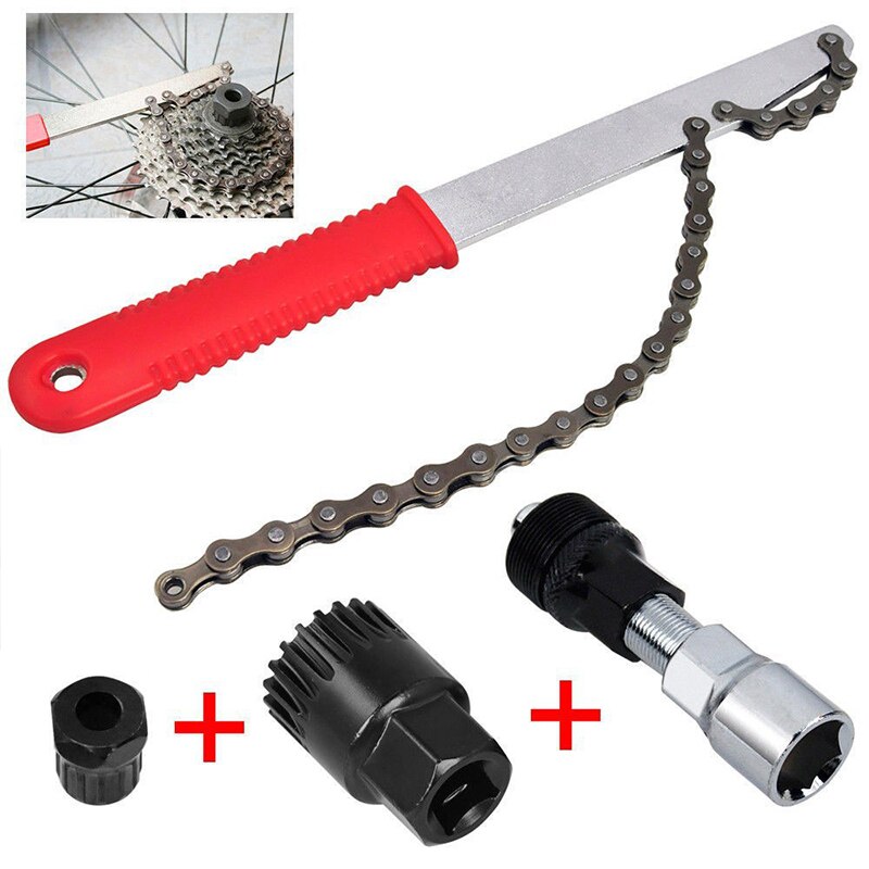 3 In 1 Draagbare Koolstofstaal Bike Chain Reparatie Wrench Freewheel Wrench Mtb Road Fiets Reparatie Gereedschap Handgereedschap fietsen