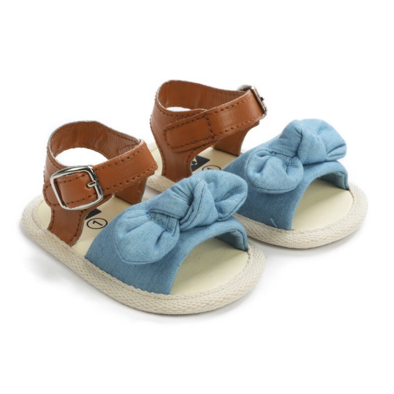 Baby Girl Sandals Summer Soft Sole Shoes Bowknot Sandals Toddler Infant Prewalkers Baby Sandals1: Army Green / 0-6 Months