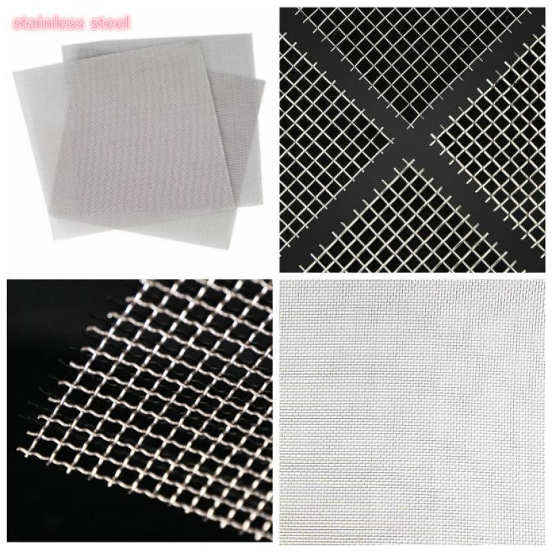 3PCS/50 mesh stainless steel wire mesh Woven Wire Sheet Screening Filter Home Kitchen Strainers 10x10cm