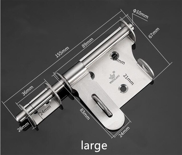 2pcs heavy-duty door latches with locks security door latches Stainless steel left and right latches security door latches