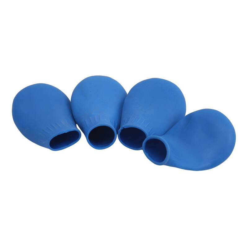 4Pcs/Set Waterproof Dog Shoes For Chihuahua Balloon Type Rubber Rain Boots Portable Dog Accessories Outdoor Footwear Socks: blue / M