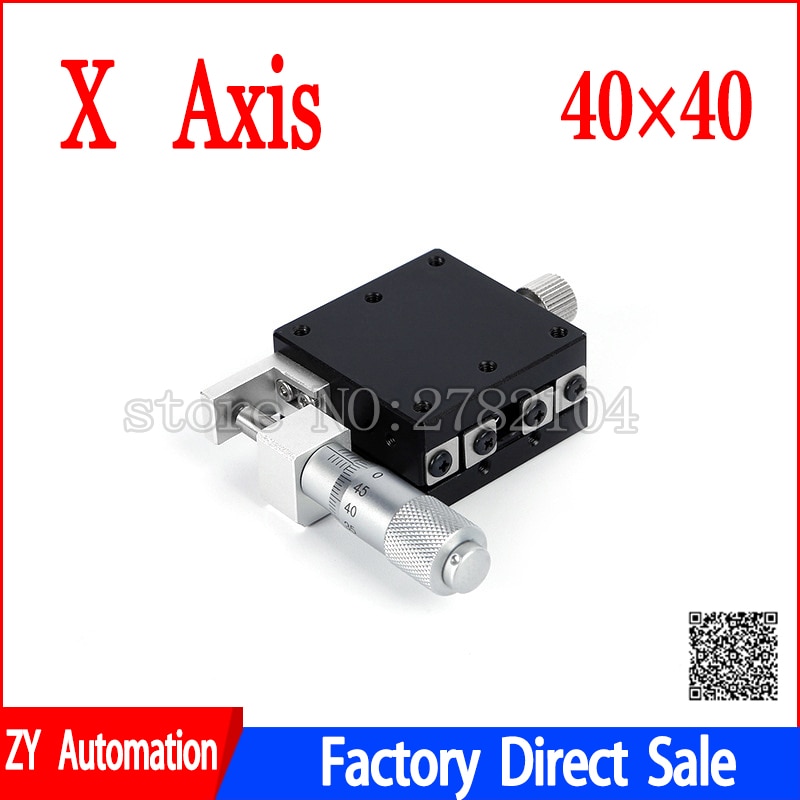 X akseli 40*40mm nuppi mikrometri liukulava ohjauskisko tyyppinen alusta manuaalinen siirto liukupöytä lgx 40- r  x40- c  x40- l