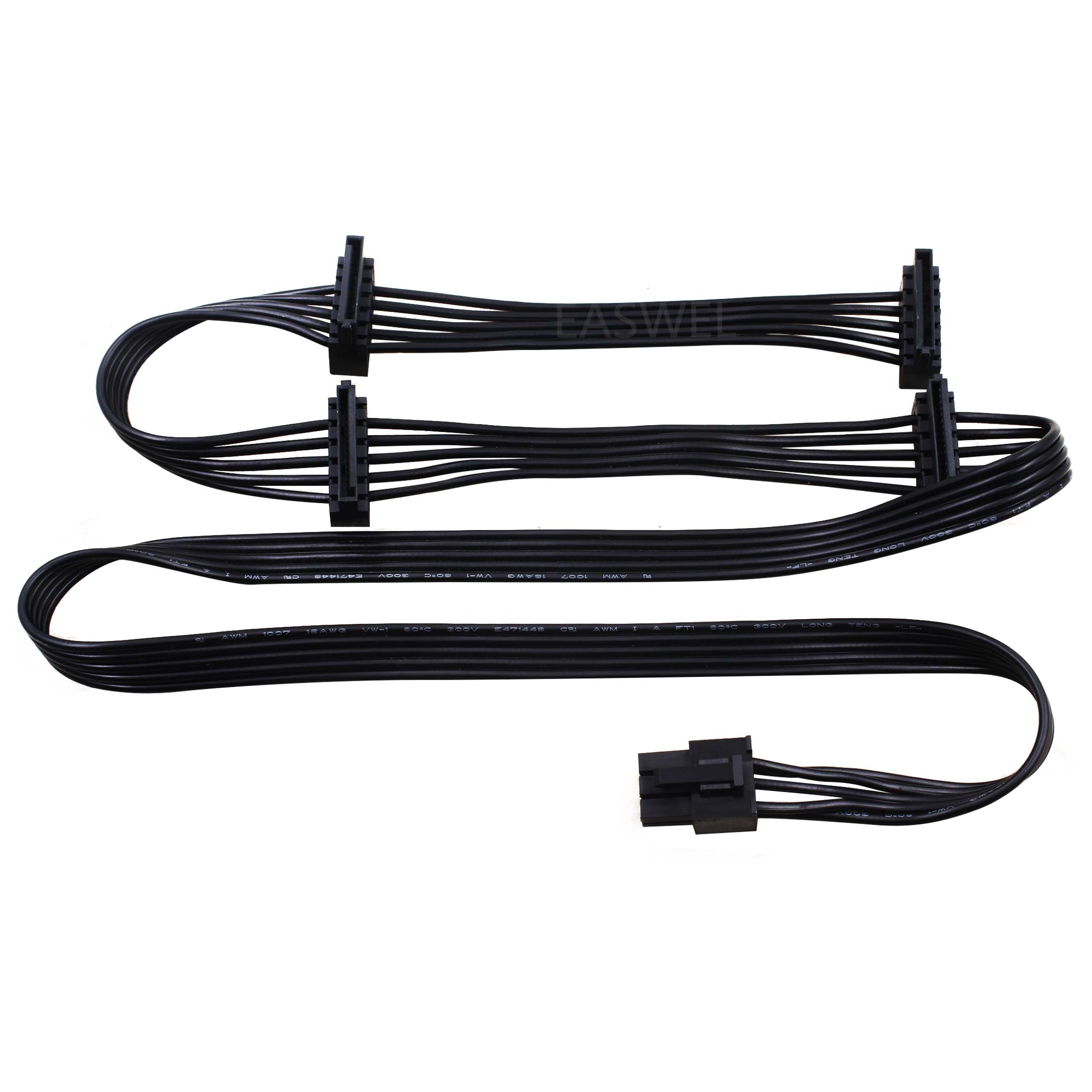 6 PIN to 4x Sata Driver Power Cable For EVGA SuperNova