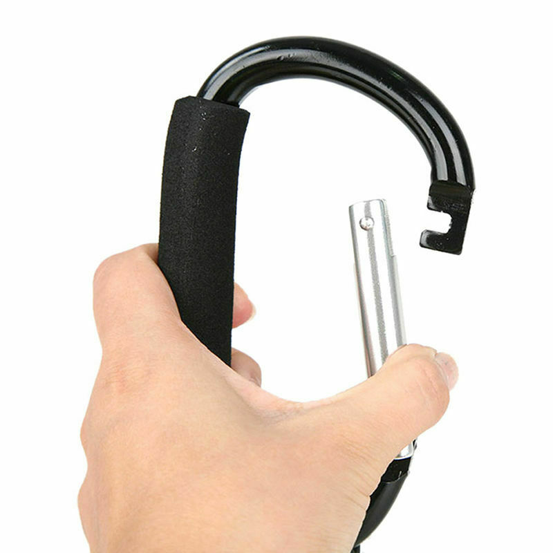 2PCS Baby Kinderwagen Kinderwagen Clip Haken Große Buggy Clips Kinderwagen Karabiner Windel Aufhänger für die Durchführung Einkaufstasche