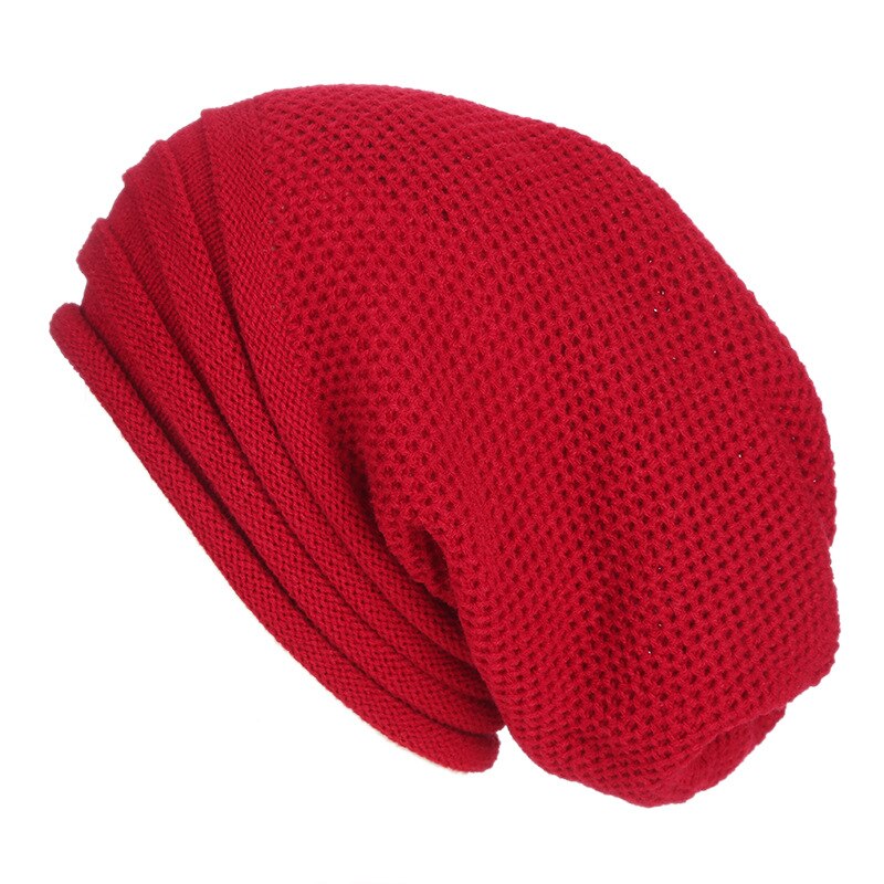Gorro holgado de punto para hombre y mujer, gorros cálidos de Hip-hop de gran tamaño, ropa de esquí para exteriores, Invierno