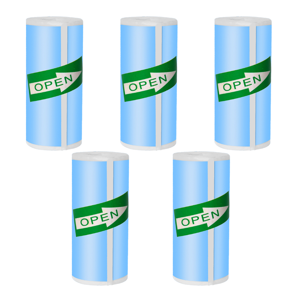 57*25MM HD Mini Printer Thermal Paper Self-adhesive Roll Paper Label Sticker Photo Inkless Printing Portable Printer Color Paper: Yellow