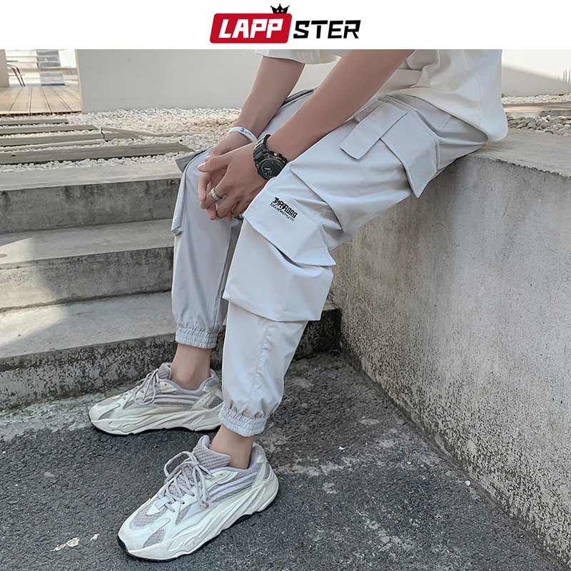 LAPPSTER para hombre Pantalones Streetwear Joggers para hombre Hip Hop Negro Pantalones deportivos masculinos Fashions coreanas Harajuku Pockets pantalón 5XL