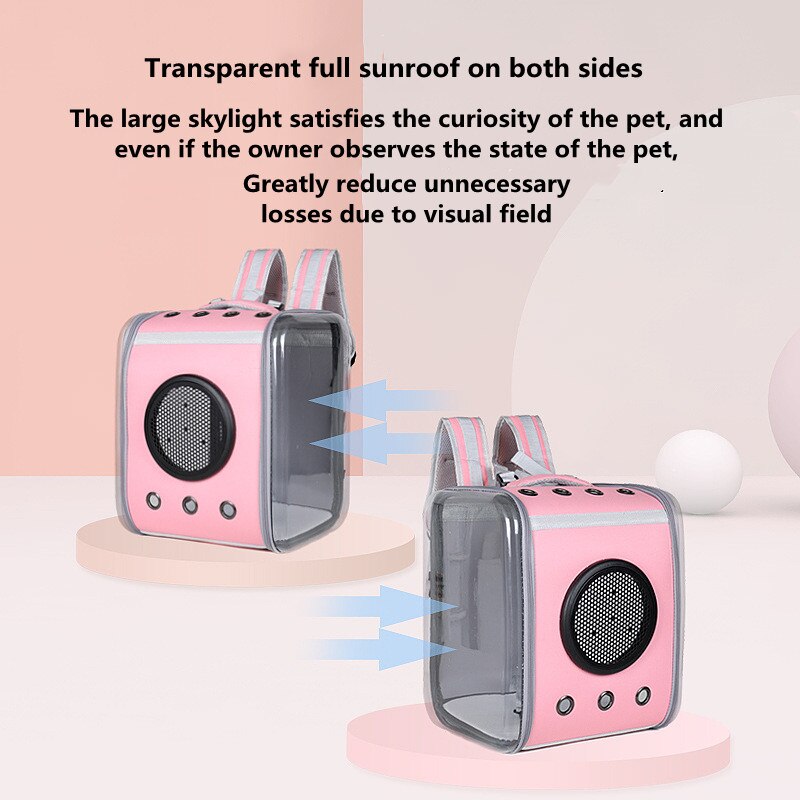 Moorpet – sac à dos pour chat à sortir, sac Portable pour chat, sac pour chien, grande capacité, deux boîtes pour chat, Capsule d'espace, bonne , plusieurs couleurs
