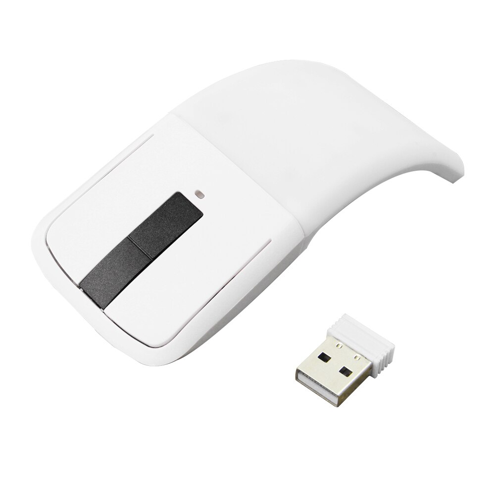 1600 DPI USB Wireless Mouse Foldable Arc Touch Mouse with Mouse Bag Ultra-slim Ergonomical Mute Mice for Surfacebook Laptop PC