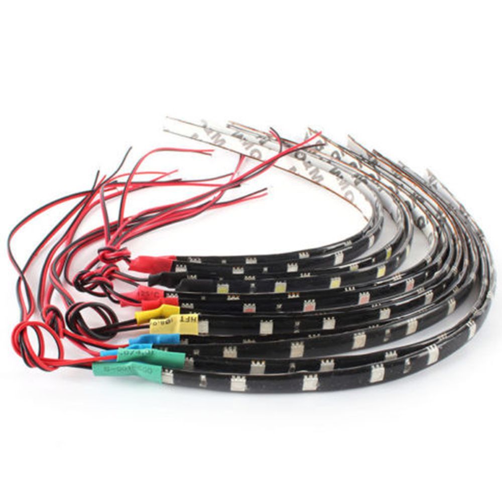 1x 30cm 15 smd bil led strip ljus bil styling interiör dekorativ atmosfär lampor yttre modifiering omgivande ljus drl