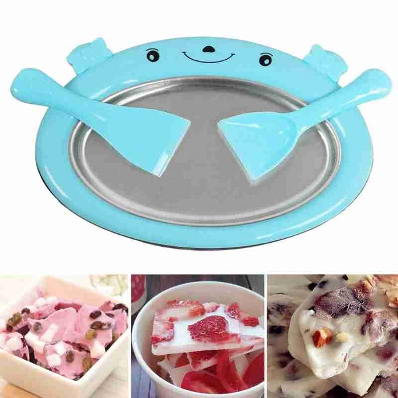 Instant Ice Cream Maker Yogurt Sorbet Gelato Ice Roll Pan Kitchen Cream Machine For Kids Ice DIY Maker Gadgets Home K4J6 K2N3