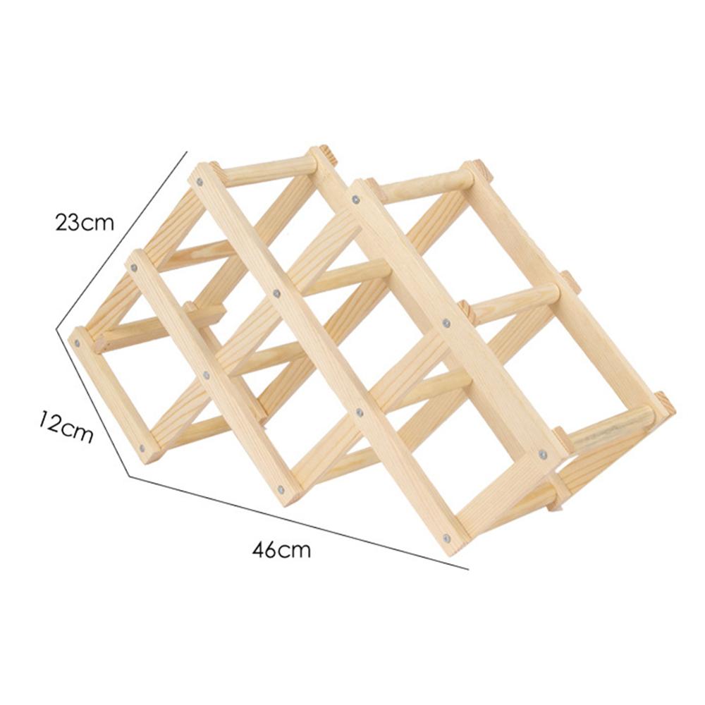 Wooden Wine Bottle Holder Practical Collapsible Living Room Decorative Cabinet Red Wine Display Storage Racks Bar Decor