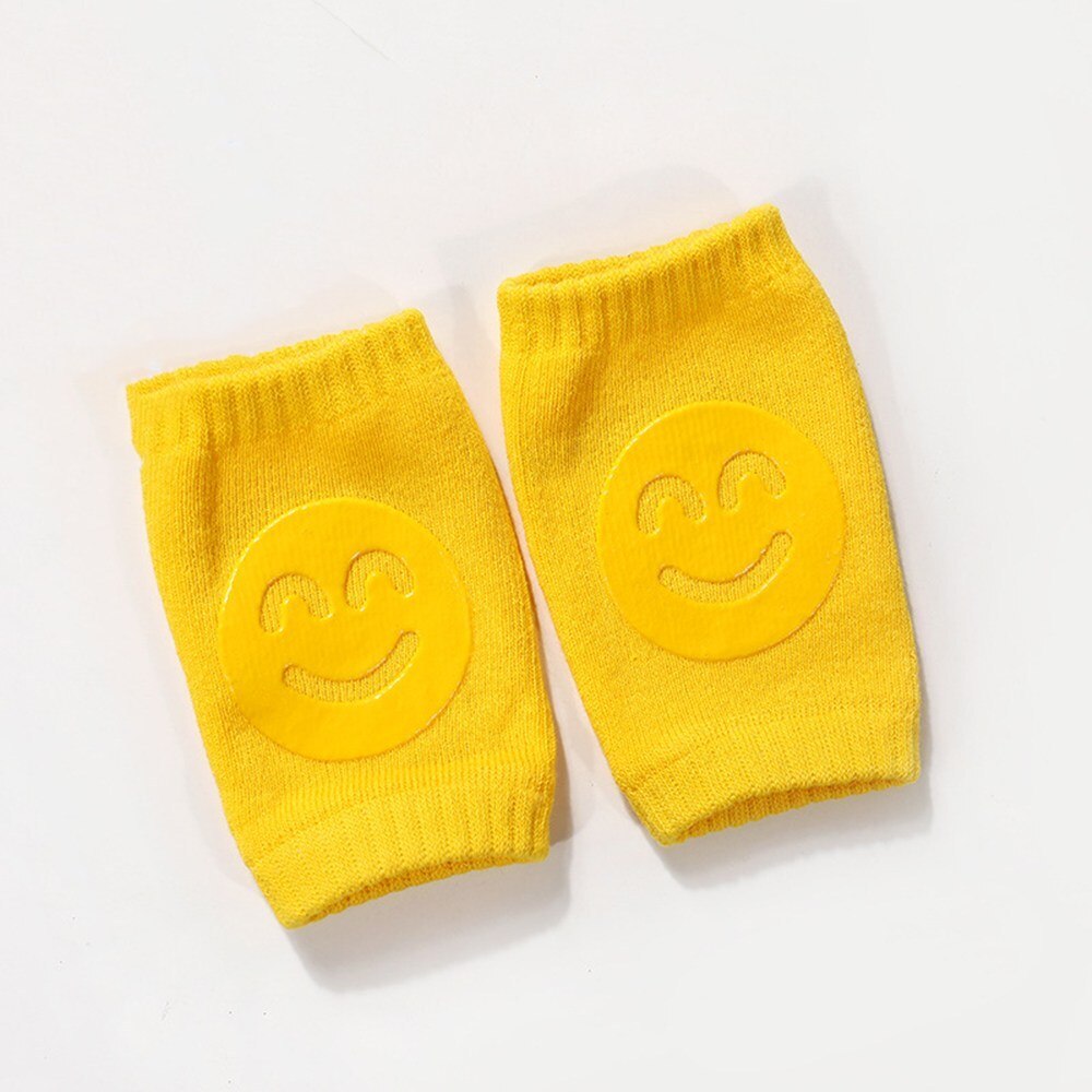Crianças não deslizamento rastejando cotovelo infantil crianças acessórios do bebê sorriso joelho almofadas protetor de segurança joelheira perna mais quente meninas meninos: Yellow